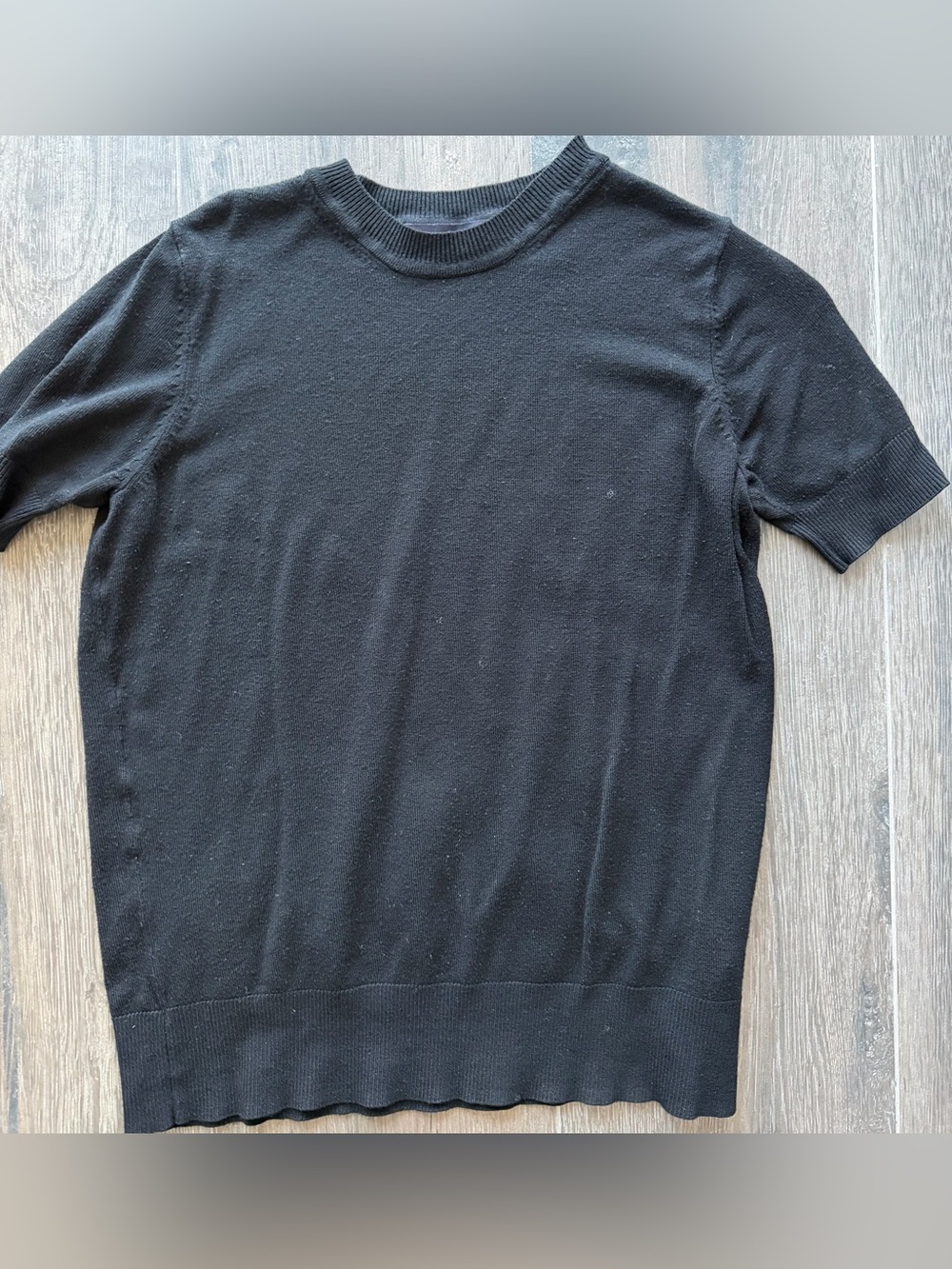 Marks and Spencer Black Crewneck Sweater short sleeved